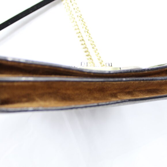 Karl Lagerfeld Paris Floral Embroidered Chain Link Crossbody Shoulder Bag - VGUC - Picture 14 of 14